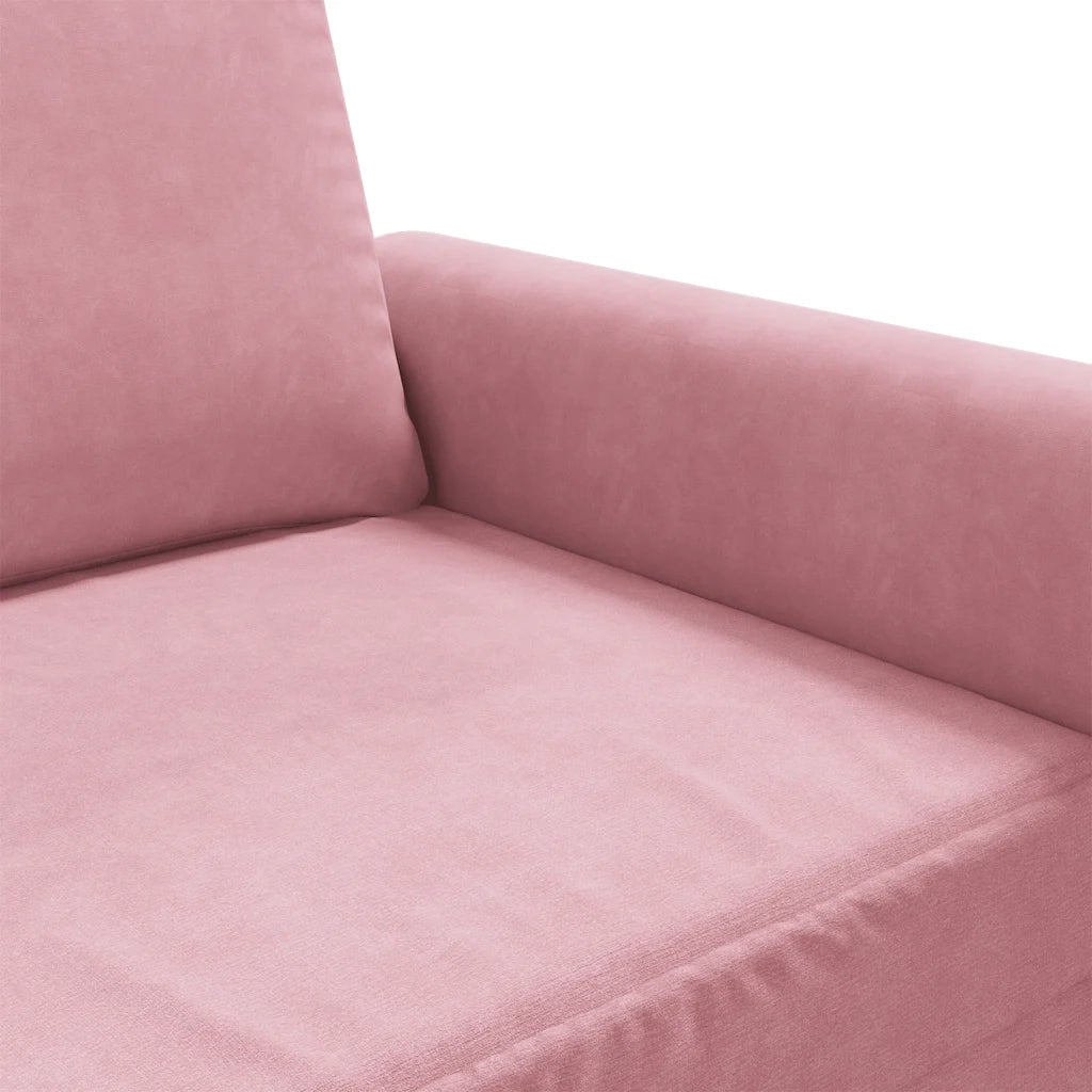 vidaXL Divano a 2 Posti Rosa 120 cm in Velluto