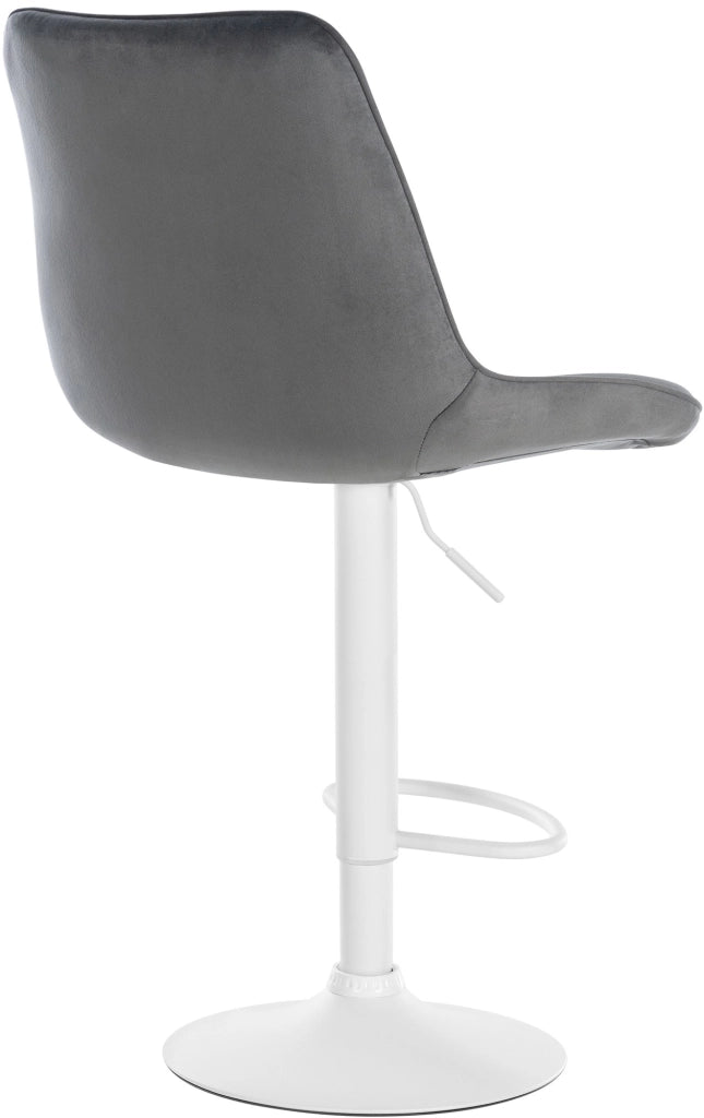 2er Set Barhocker Toni Samt weiЯ