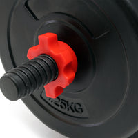 LUXTRI Set di manubri 20 kg con 12 dischi in cemento 2 manubri filettati Chiusure a stella