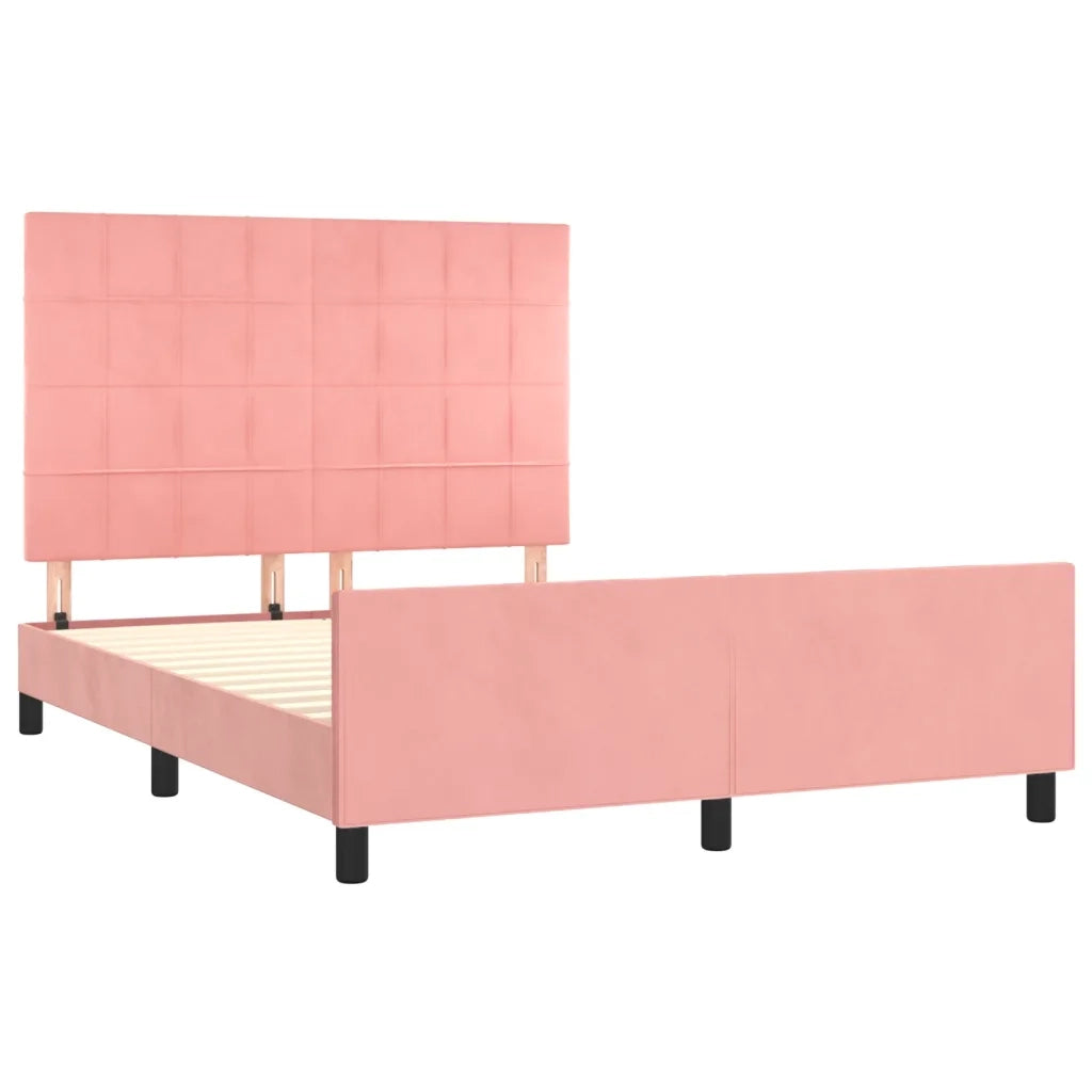 Giroletto con Testiera Rosa 140x200 cm in Velluto cod mxl 58699