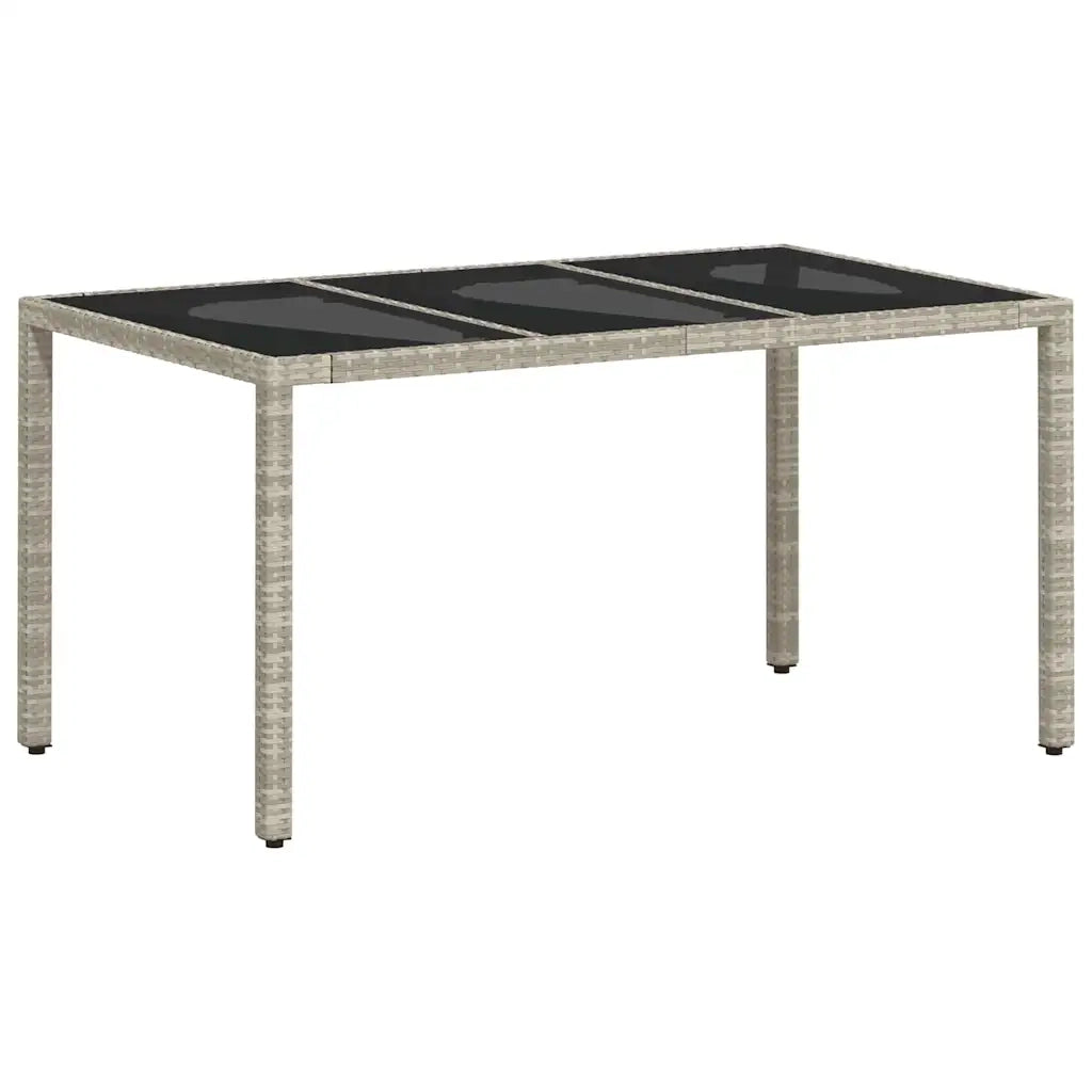 Set da Pranzo per Giardino 7 pcs Grigio chiaro polyrattan 3334898