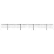 Recinzione da Giardino con Punta a Lancia in Acciaio 1339x120 cm Nero 277627