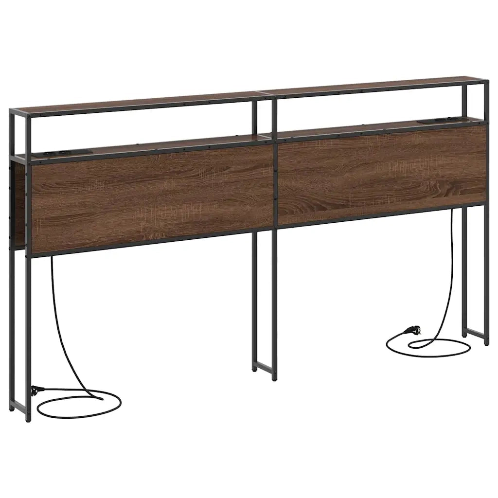 vidaXL Testata contenitore Rovere marrone 180 cm Legno multistrato