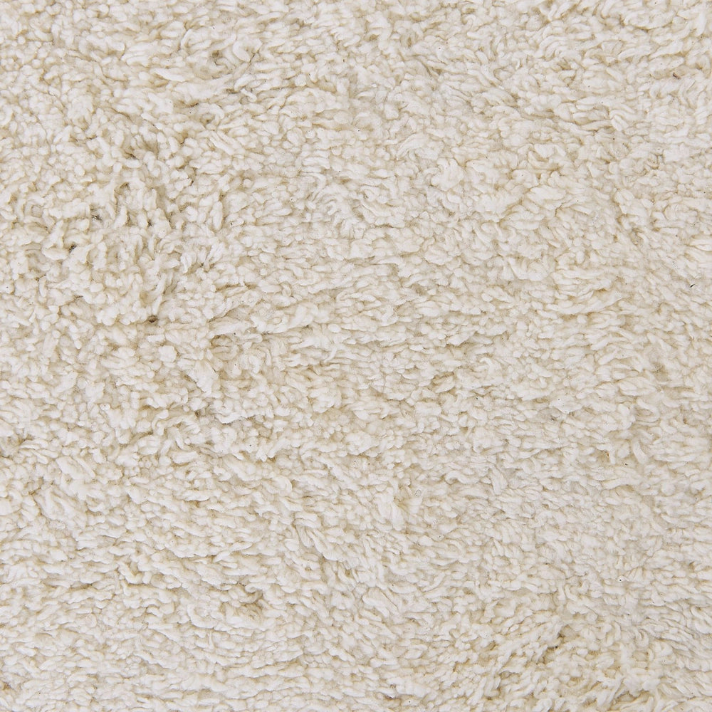 Tappeto da Zona Beige Cotone Intrecciato a mano pelo lungo 160 x 230 cm Moderno
