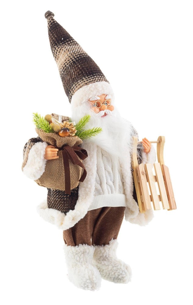 Pupazzo Babbo Natale Highlander Statuetta Decorazione Natalizia Addobbi Bizzotto Formato: Medio