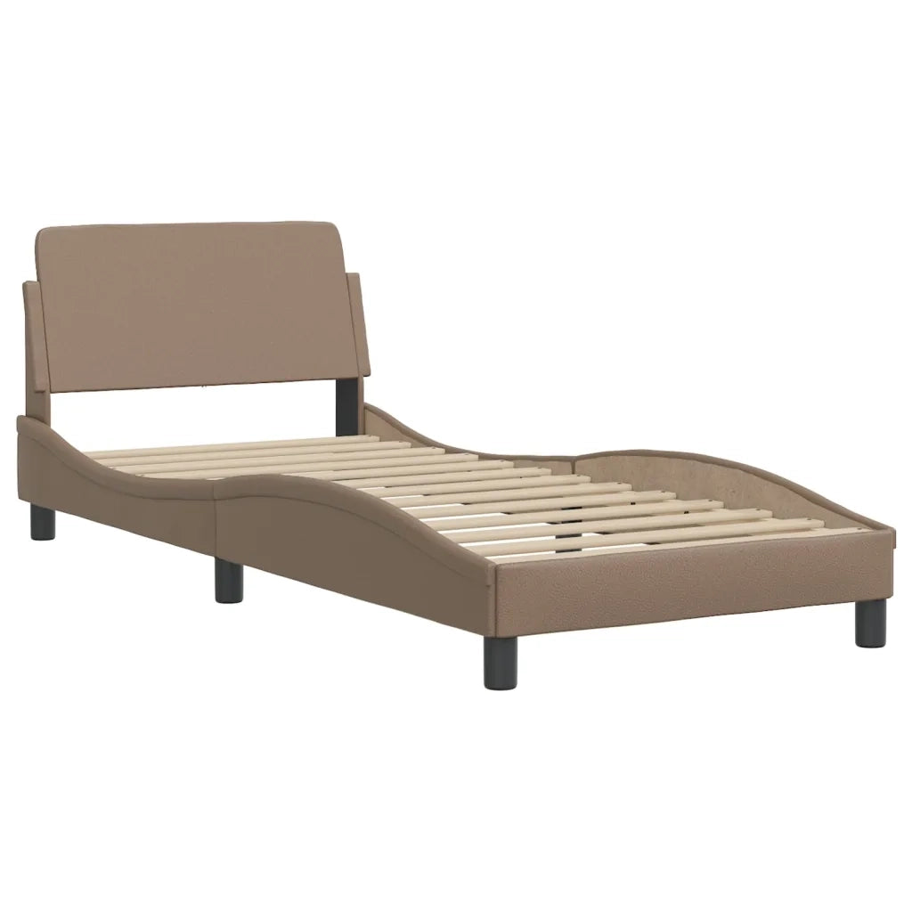 Giroletto con LED senza Materasso-Struttura Letto Hvar Cappuccino 80x200 cm