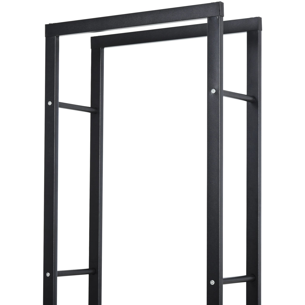 Etagere per legna da ardere ¨C zephmum ¨C metallo nero 60x25x150 cm