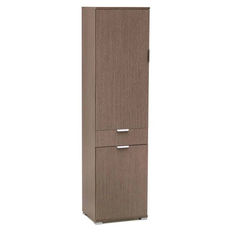 ARMADIO CON 2 ANTE E 1 CASSETTO ROVERE GRIGIO 45 X 38 X H174 CM