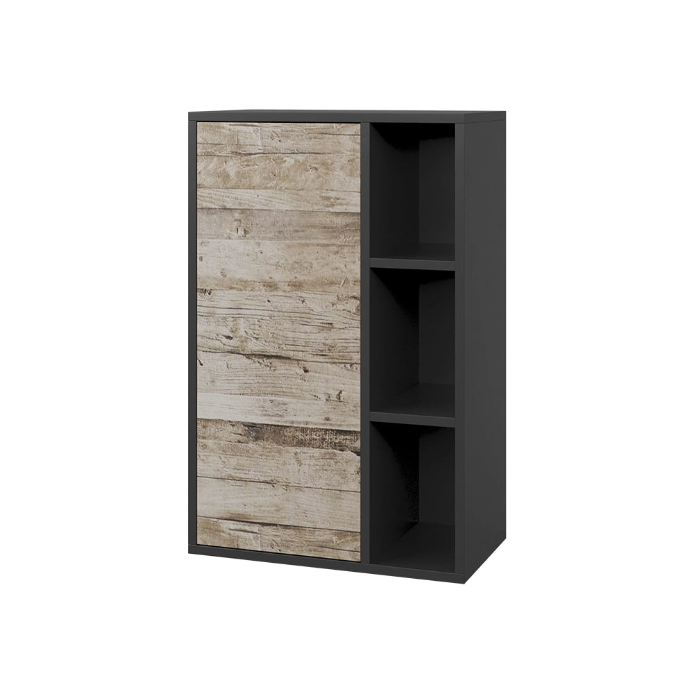 Vicco Libreria da parete Rovere nero/sabbia 50.1 x 78.4 cm con 2 scomparti chiusi