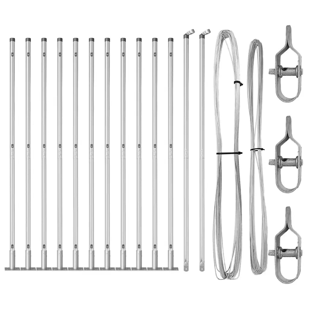 Palo della recinzione 13 pcs Argento Acciaio 42004327