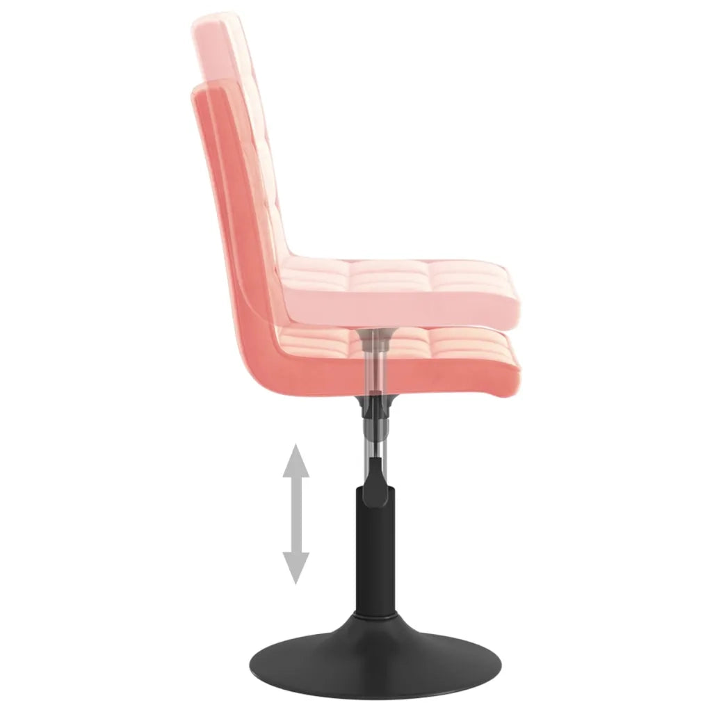 Sedie da Pranzo Girevoli 6 pz Rosa in Velluto 3089305