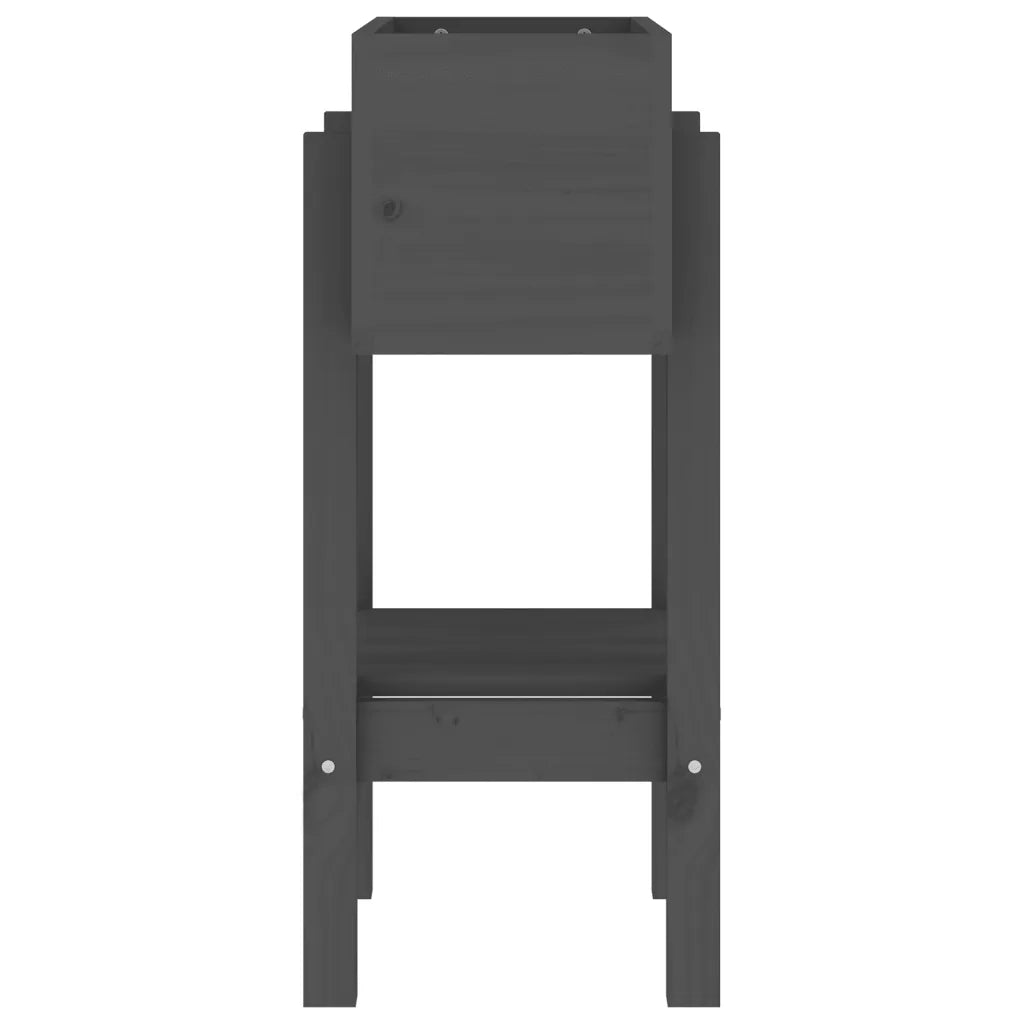 Fioriera da Giardino Grigia 62x30x69 cm Legno Massello di Pino 825235