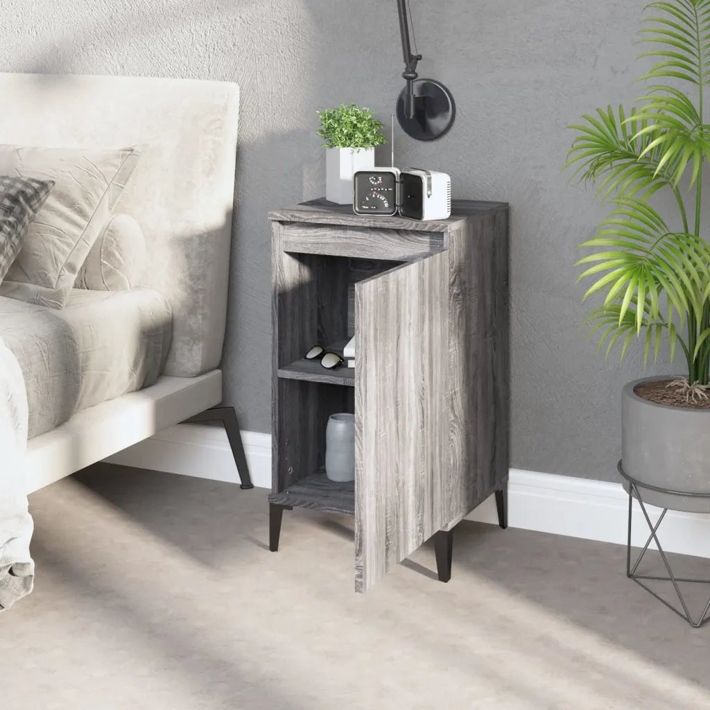 Comodini 2 pz Grigio Sonoma 40x35x70 cm in Legno Multistrato 819657