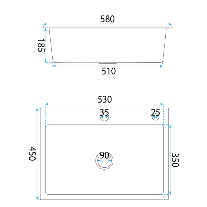 Lavello In Acciaio Liam Brush Gold con rubinetto da cucina
