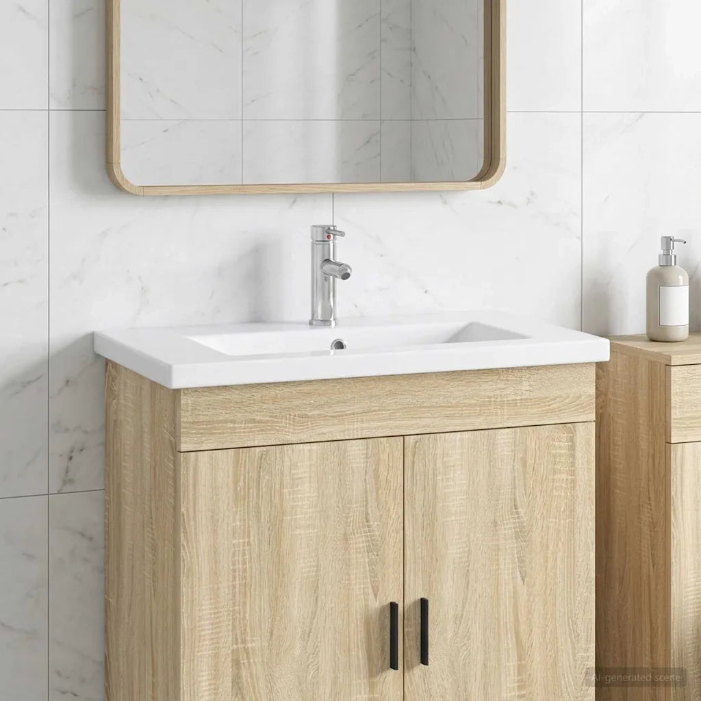 Lavabo da bagno Cromato 81 x 40 x 17,5 cm Metallo 890236