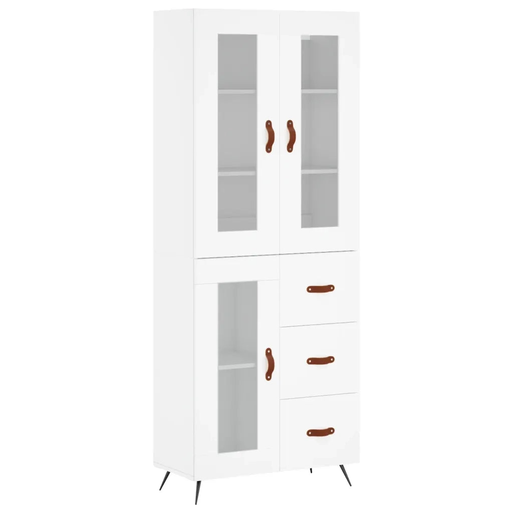 Credenza Bianca 69,5x34x180 cm in Legno Multistrato 3198569