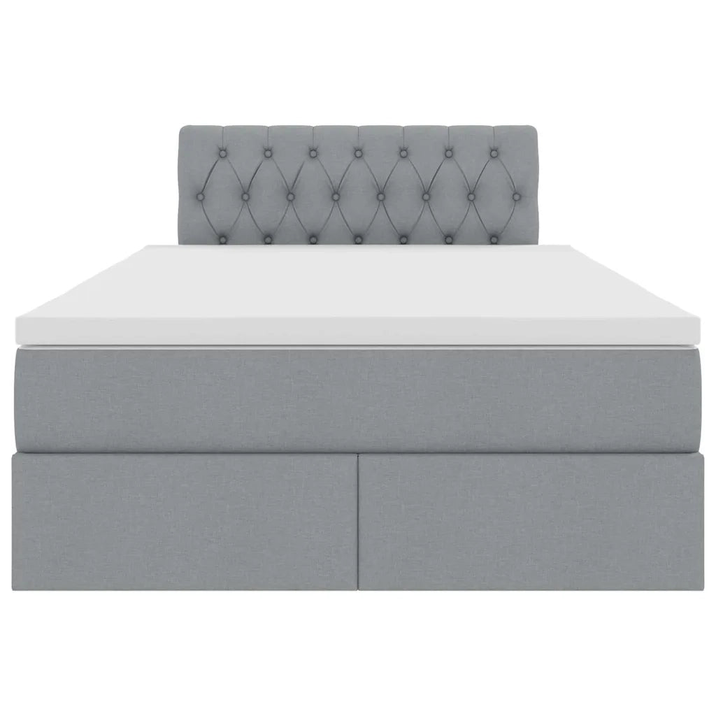Letto con contenitore e materasso Grigio chiaro 120 x 200 cm 3370563