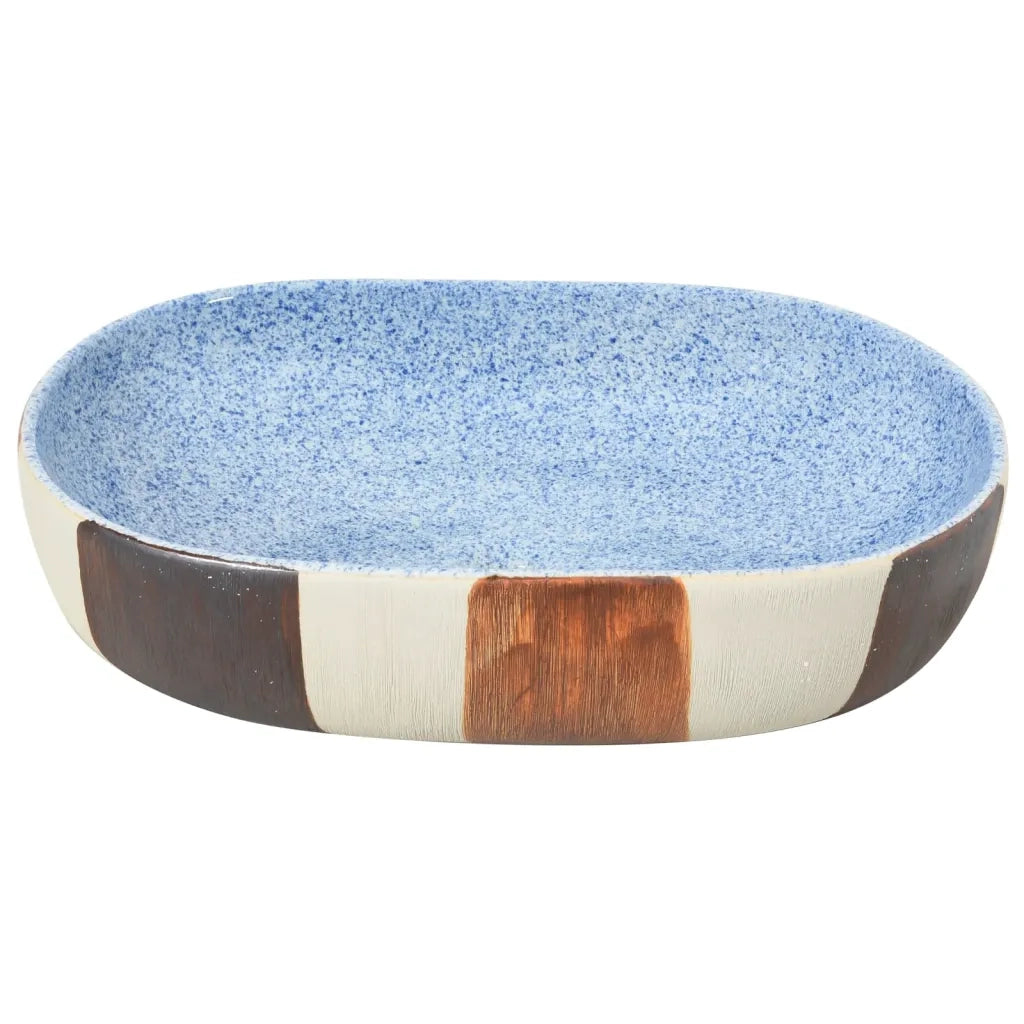 Lavabo da Appoggio Multicolore Ovale 59x40x14 cm Ceramica 155108