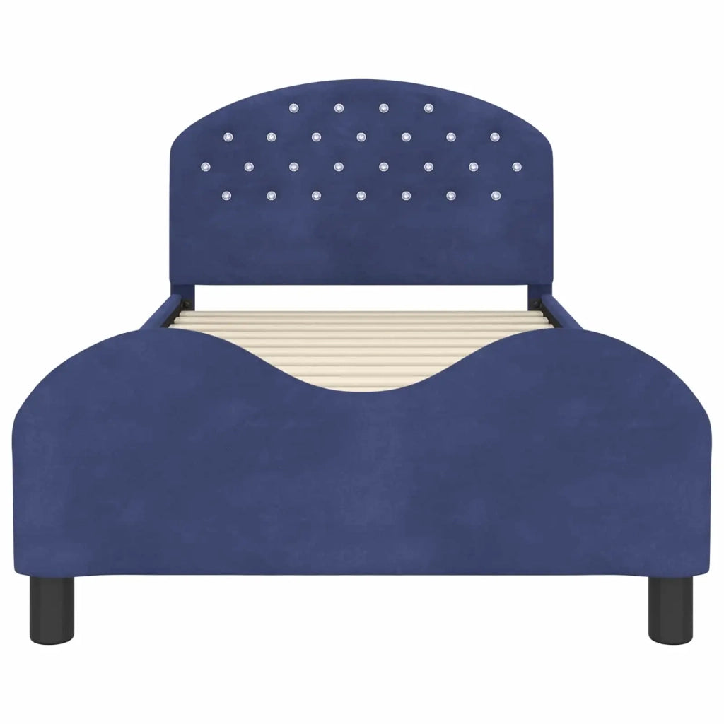 Struttura letto bambini con testata Blu Polizia 80 x 200 cm 42011119