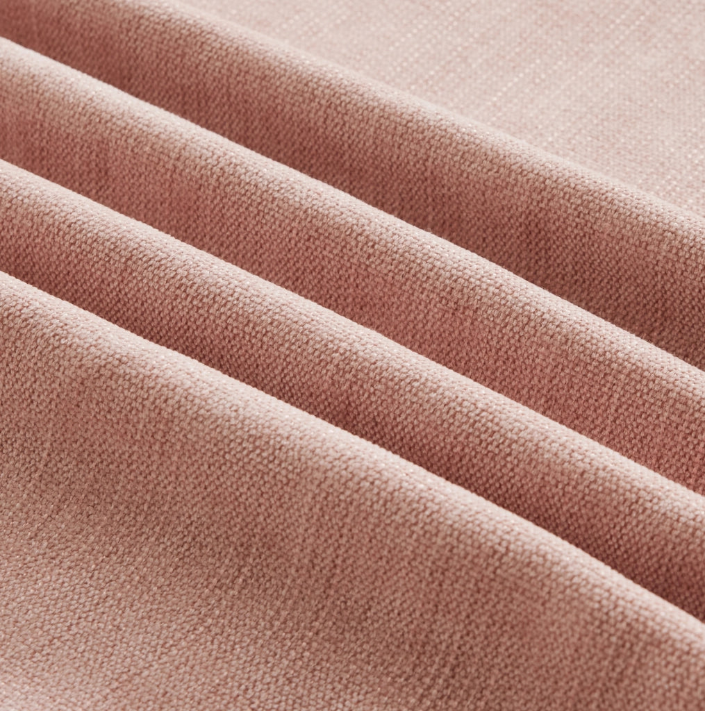 Pouf Windsor in tessuto ciniglia rosa