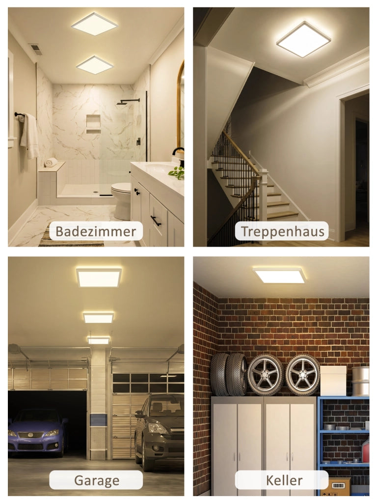 ZMH Lampada da Soffitto LED con Sensore di Movimento 18W 29cm Piatta 4000K Radar per Corridoio Scala