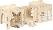 Casa per coniglio in legno - Casa di gioco e dormitorio - Interno ed esterno - 69 x 24 x 25,5 cm