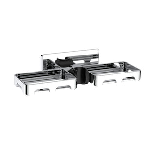 Supporto doccia a parete con mensoline portasapone