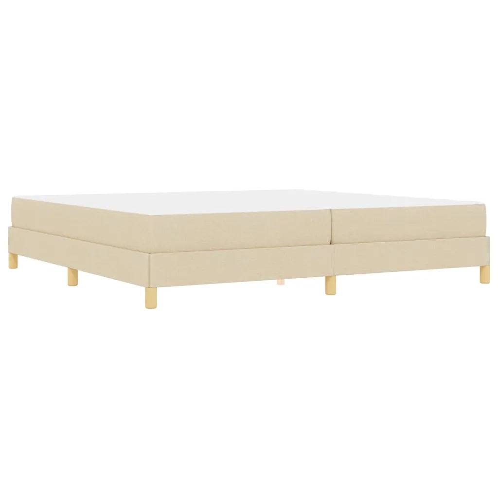 vidaXL Letto a molle Crema e Marrone 200 x 200 cm