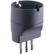 Adattatore semplice Schuko 10A 2P+T spina e presa 10A colore nero opaco Electraline