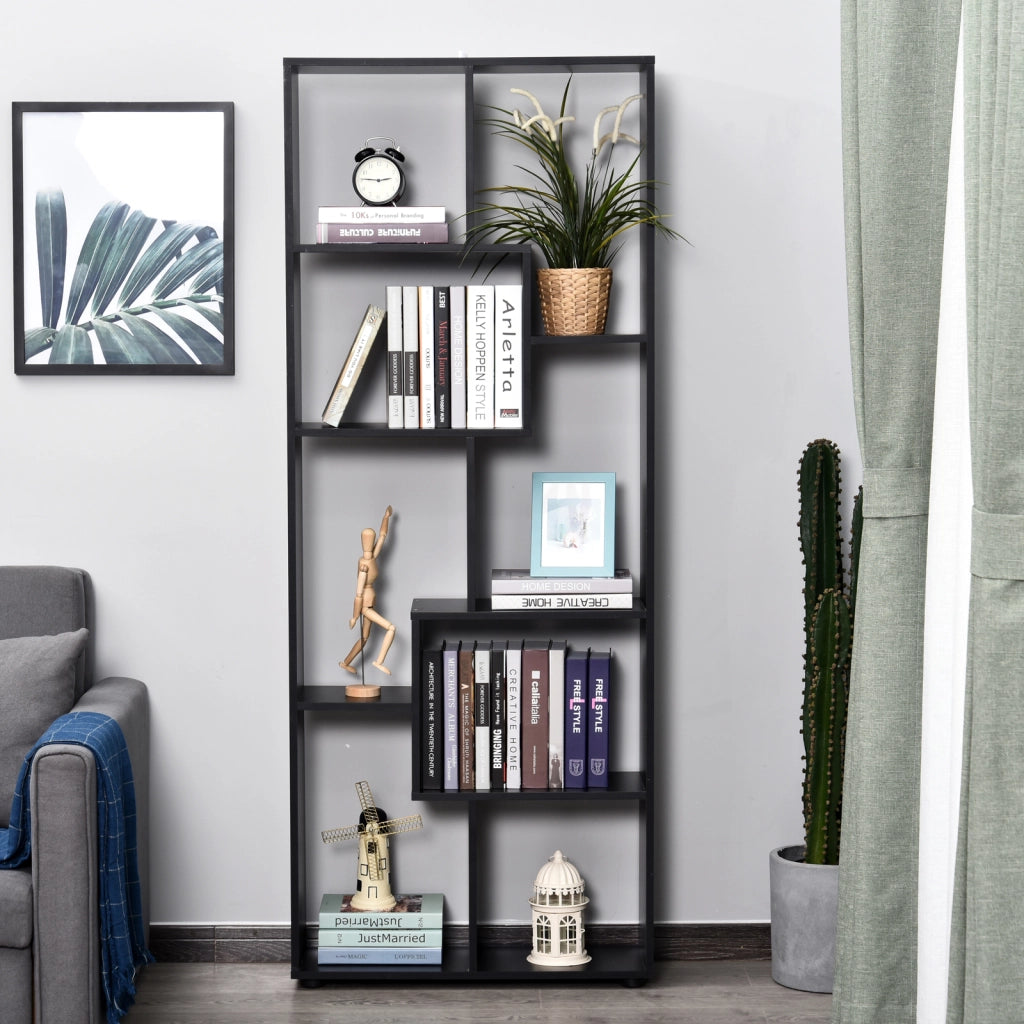 Libreria Moderna Stretto ¨C zephmum ¨C Nero 70x24x178 cm