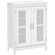 Armadietto Bagno con 3 Ripiani Regolabili e Ante ¨C Zephmum ¨C 60x30x80 Bianco