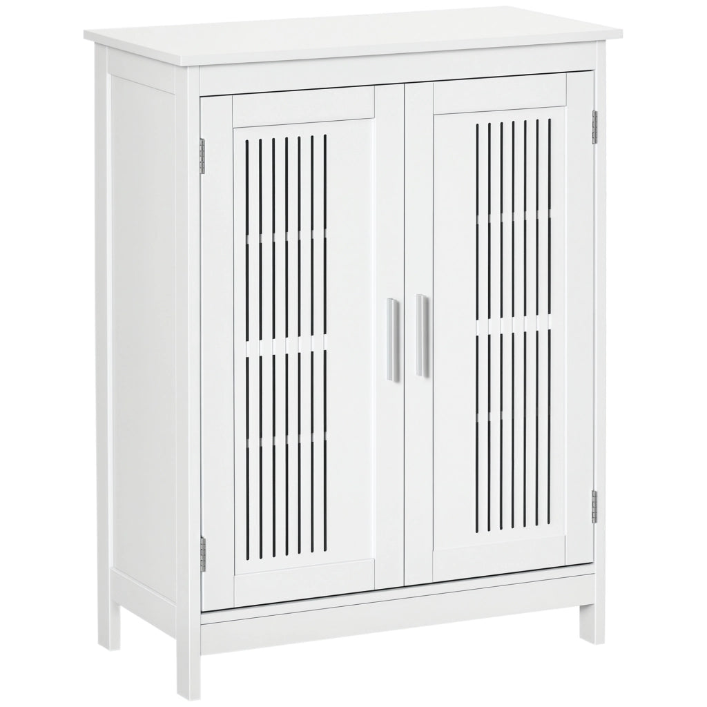 Armadietto Bagno con 3 Ripiani Regolabili e Ante ¨C Zephmum ¨C 60x30x80 Bianco
