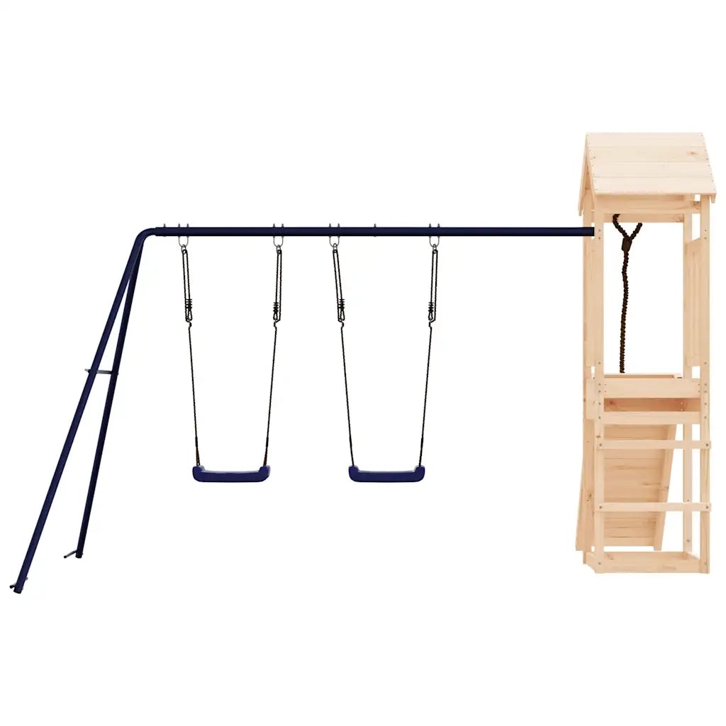 Set da Gioco da Esterno in Legno Massello di Pino