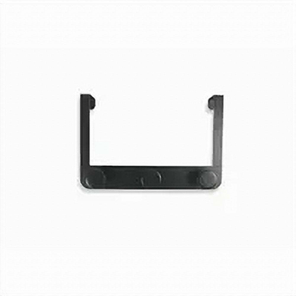 Trade Shop - Appendiabiti Da Porta Con 3 Ganci 19.5x11.5cm Nero Per Asciugamani Vestiti 87776 -