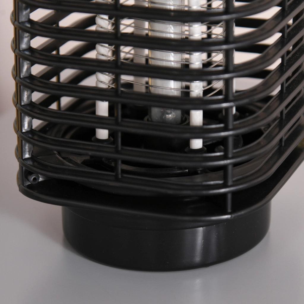 Lampada Antizanzare Elettroinsetticida con Luce UV per Interno ed Esterno, 11x11x26 cm, Nero