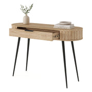 Mobile da Trucco Katereha, Toeletta un Cassetto, 120x40x80h cm Marrone Rovere