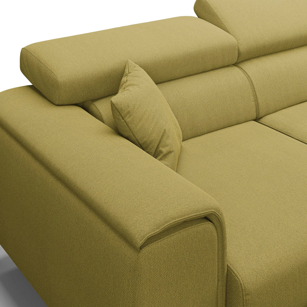 Fusion Divano con 3 sedute allungabili in tessuto smacchiabile T05 260 cm giallo