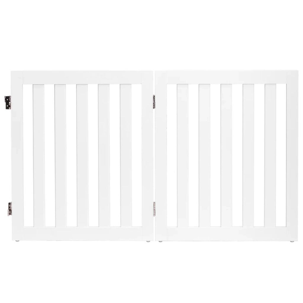 Barriera per cani 50,5 x 60 cm regolabile libera e stabile in MDF bianco 20_0019491