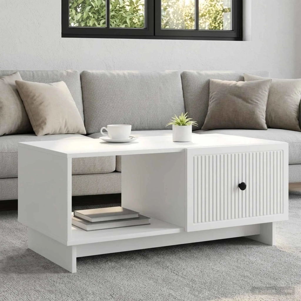 Tavolino da salotto Bianco 90 x 50 x 40 cm Legno ingegnerizzato 894035