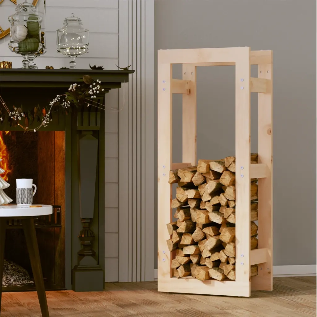 Portalegna 41x25x100 cm in Legno Massello di Pino CFW2587646