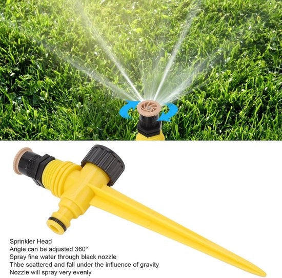 Irrigazione rotativa 360° con stecchino regolabile - ideale per irrigazione a goccia nel giardino