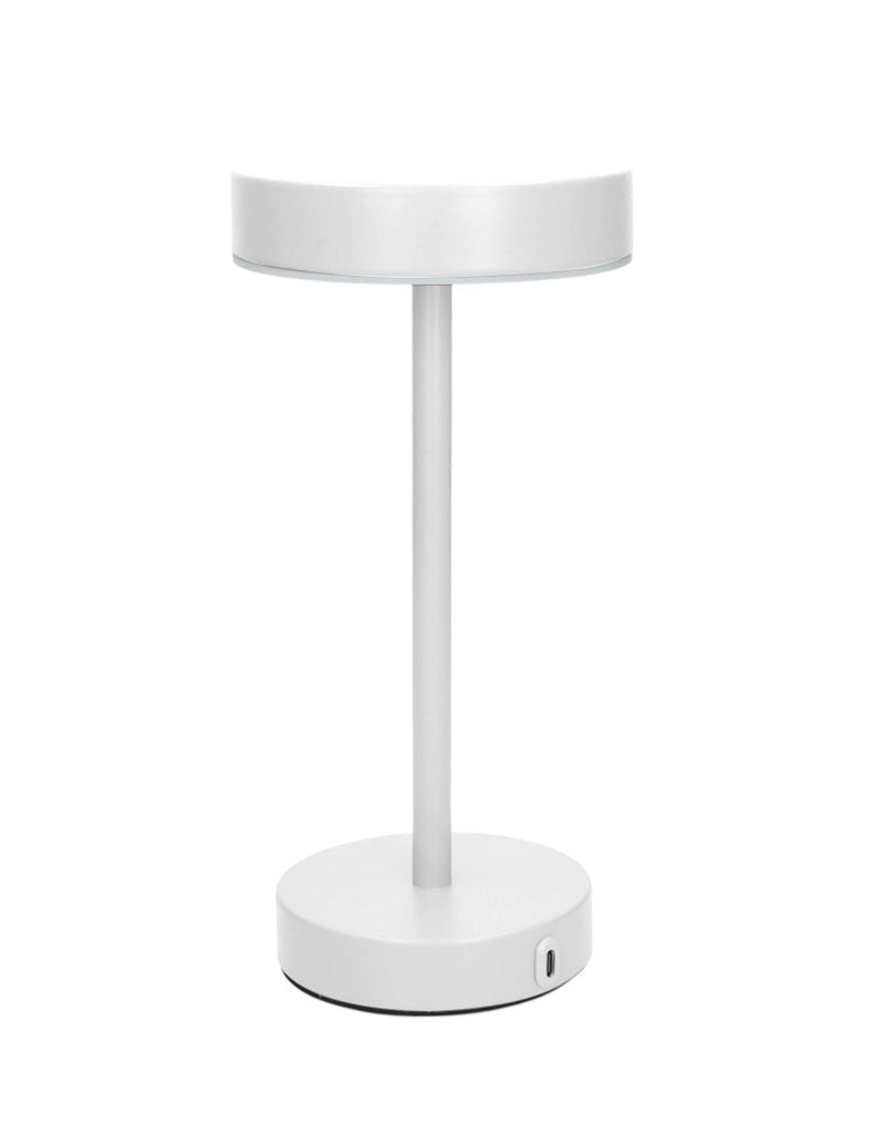 Lampada led touch frisbee bianco opaco metal