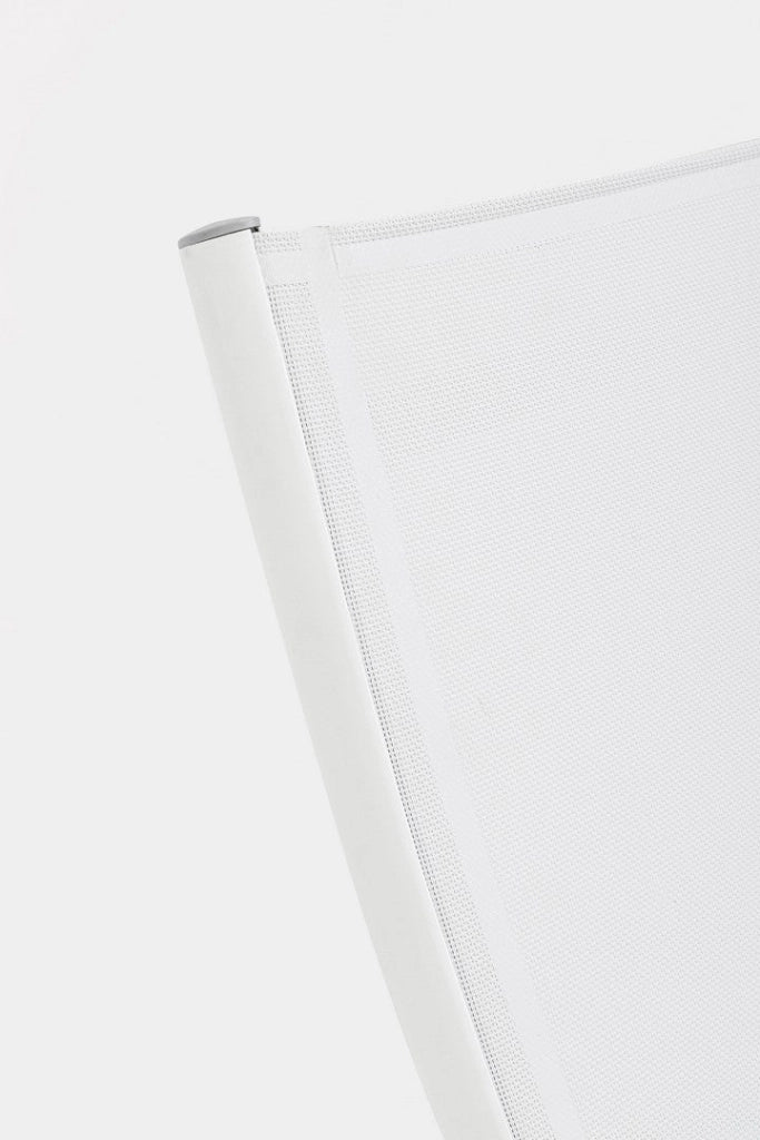 Set 2 Poltrone da Giardino 53x166,5x90 cm in Alluminio Taylor Bianco
