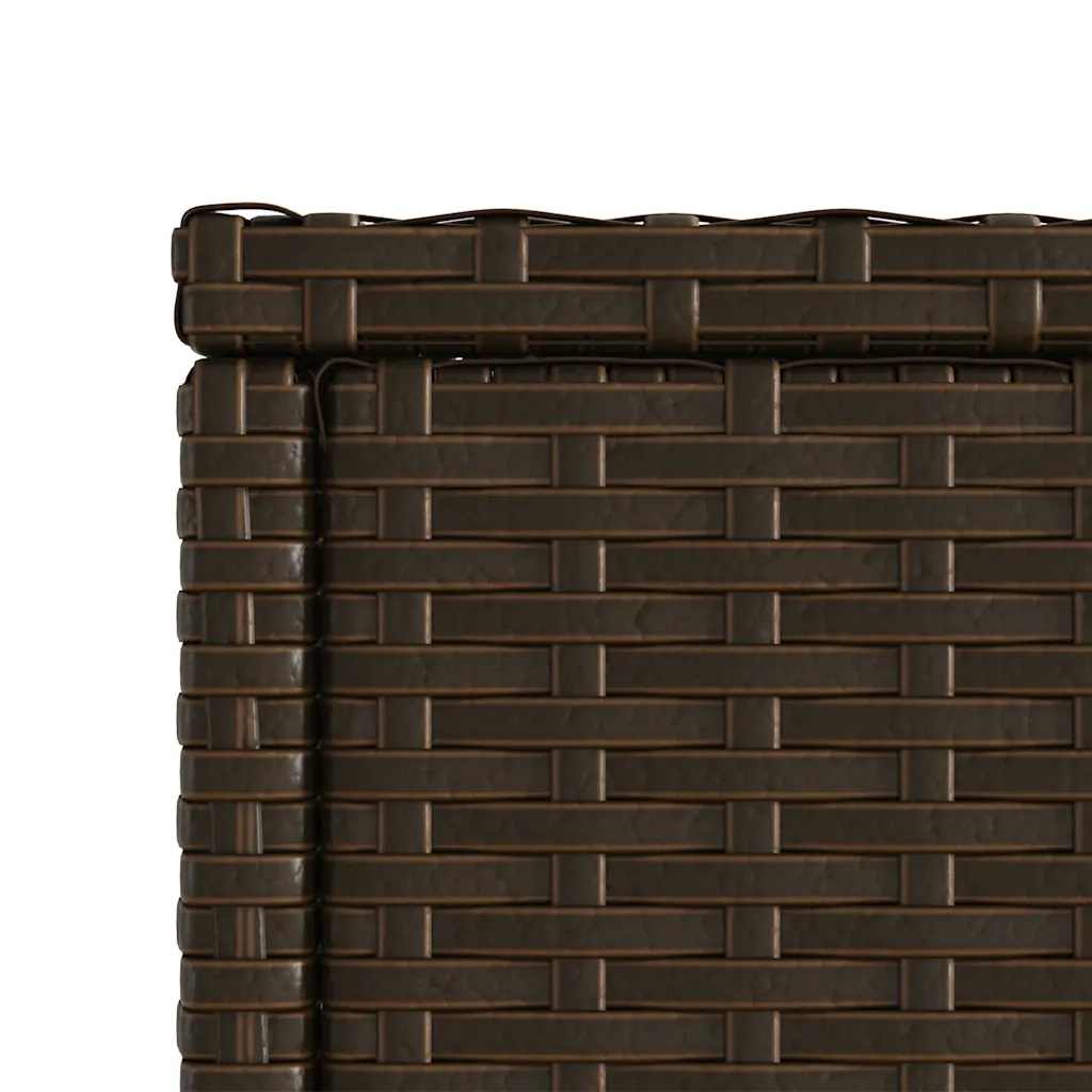 Tavolino Giardino | Tavolino da esterno Piano Vetro Marrone 58x27,5x55 cm Polyrattan