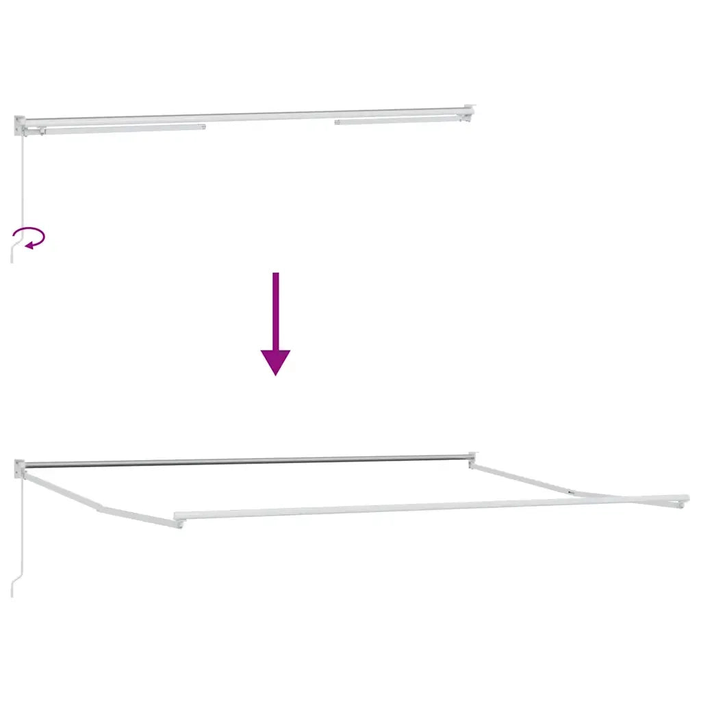 Tenda Sole Retrattile Manuale 500x300 cm Marrone
