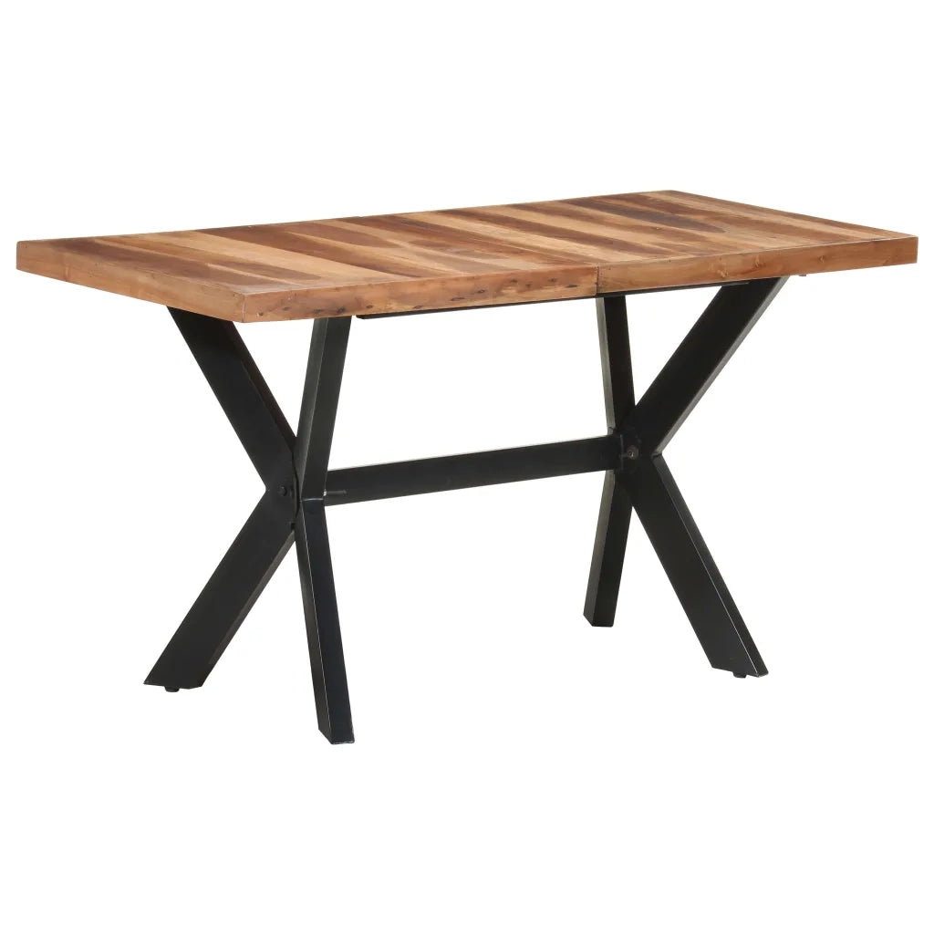 Tavolo da Pranzo | Tavolo da cucina 140x70x75 cm Legno Massello con Finitura Ambra
