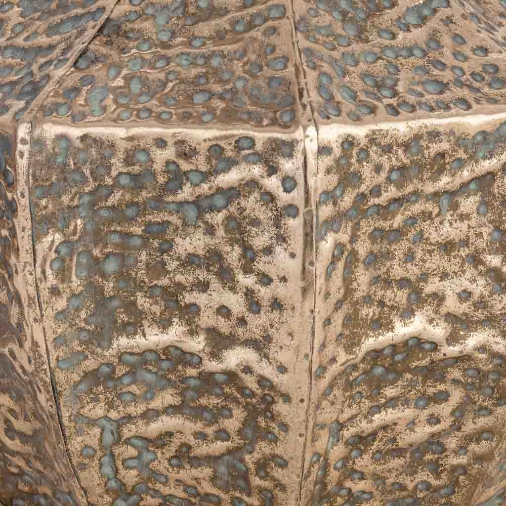 Vaso in metallo dorato 35,5 x 33,5 x 42,5 (h) cm