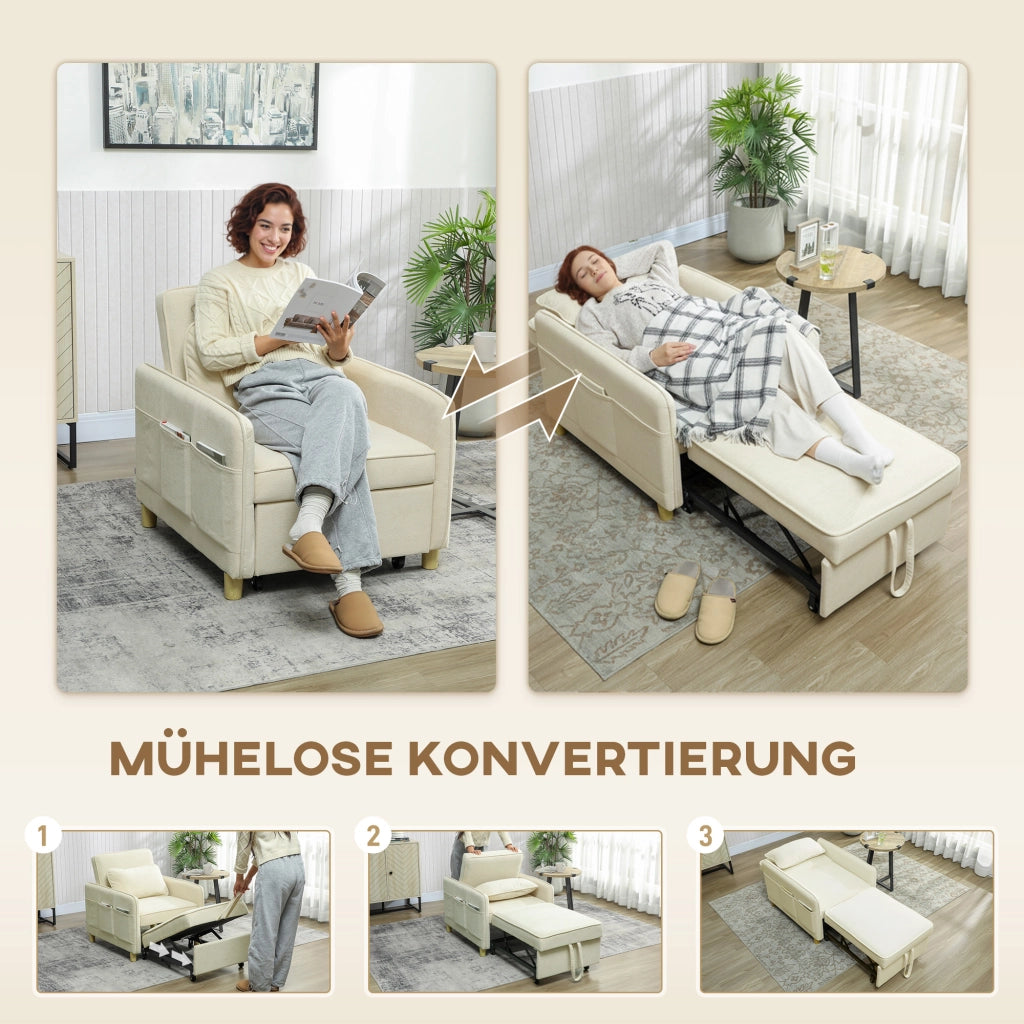 Poltrona letto 3 in 1 ¨C zephmum ¨C beige 90x200