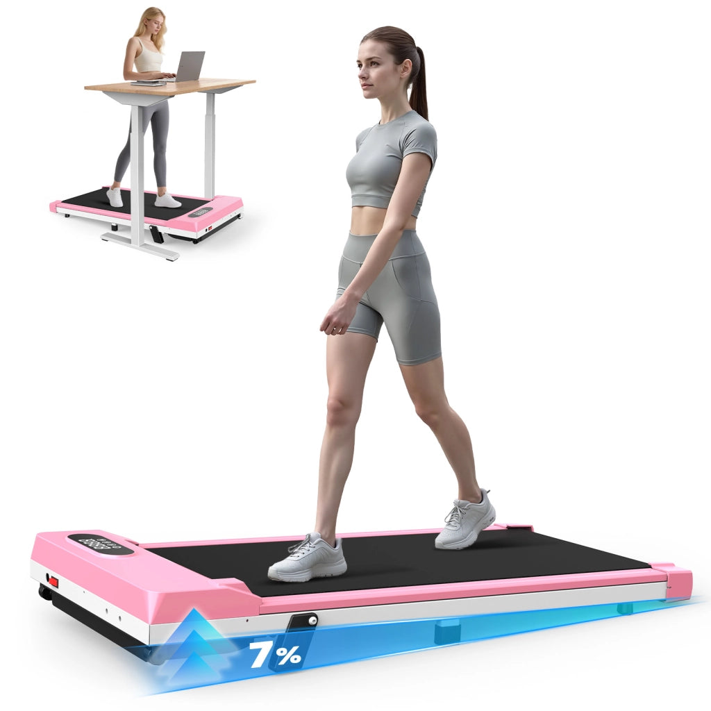 Tapis roulant 2 in 1, Tapis roulant portatile  con telecomando, 8 km/h, capacità di carico 120 kg, super silenzioso, display LED, 2,5 HP