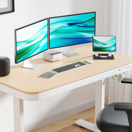 Scrivania motorizzata regolabile in altezza con stazione di ricarica e motore singolo, Standing desk